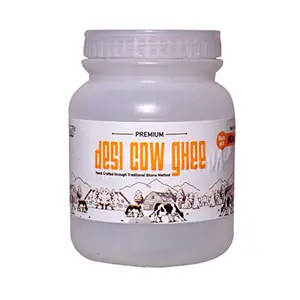 Sun Grow Home Made Pure & Natural Cow Ghee | Real Cow Milk Ghee | Nutritious Unadulterated Ghee Made Using Traditional (Vedic) Bilona Method - 850 gm