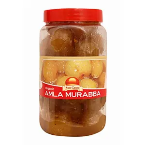 Sun Grow Home Made Organic Eliche Flavored Amla Murabba -1 Kg