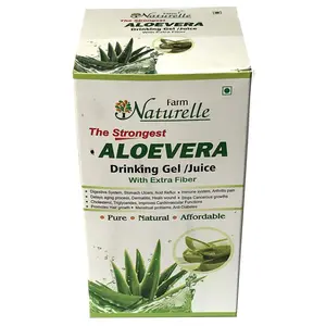 Farm Naturelle Aloevera Juice Box - 100 % Pure & Natural - 400 ML (13.52oz)