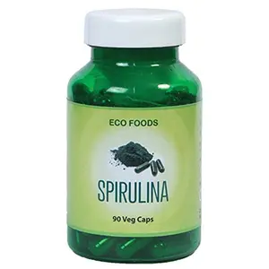 Paithan Eco Foods Spirulina Cap.. 90 veg Cap.. | Enriched with Vitamins B & C | Nutrients Beta Carotene | Pure and Natural Superfood| No Additives | Sugar free | NO Harmful Effects