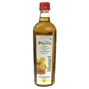 Kachi Ghani Mustard (Yellow Seed) Oil (Virgin Cold Pressed) - 915 ML (30.93 OZ) - Organic Certified
