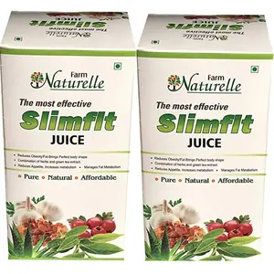 Farm Naturell  Slimfit Herbal Juice Box - 100 % Pure & Natural (Pack Of 2) - 800 ML (27.05oz)