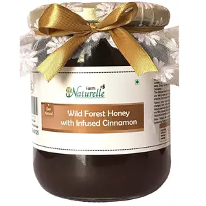 Farm Naturelle Wild Forest Honey With Cinnamon Infused - 100% Pure Raw & Natural 700 GR (24.69oz)