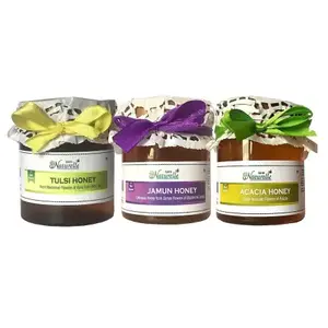 Honey (Tulsi, Jamun Forest & Acacia Flower) - Raw Natural & Unprocessed - 250 GR each  (Pack of 3)