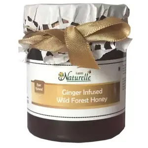 Farm Naturelle Ginger Infused Forest Honey - 100 % Pure Raw & Natural - 400 GR (14.10oz)