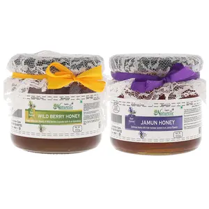 Wild Berry Sidr and Jamun Honey  - 100 % Pure Raw & Natural 400 GR each  (Pack of 2)