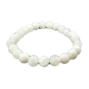Natural Rainbow Moonstone Bracelet 8mm for Reiki Healing and Vastu Correction Protection Concentration Spirituality and Increasing Creativity
