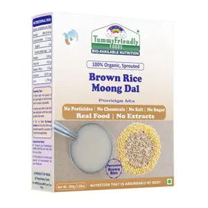 100% Organic Sprouted Brown Rice, Moong Dal Porridge Mix