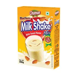 Chaman Butterscotch Milkshake Mix Powder with Badam Bits 200G