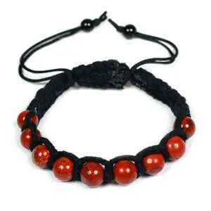 Red Jasper Thread Bracelet Reiki Bracelet Prosperity Crystal Bracelets for Healing Thread Bracelets for Men & Women