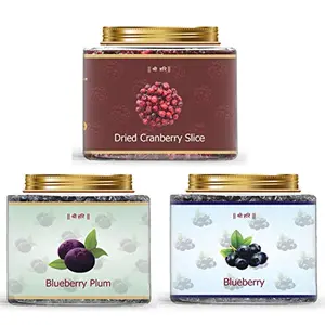 Dry Fruits Blueberry Dried Cranberry Slice Blueberry Plum 750g (Each 250g)