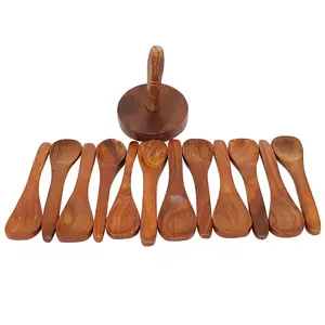 Wooden Spoons Set Of 12 + 1 Masher