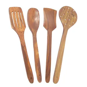 Wooden Spatula And Ladle Set Pack Of 4