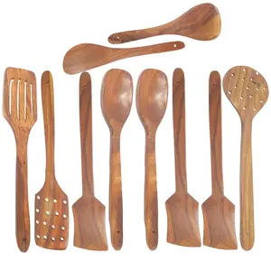 Wooden Spoon Set Of 10 Pieces