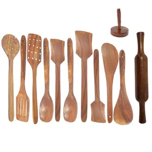 Wooden Kitchen Tools Set Of 12