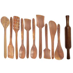 Wooden Kitchen Tools Set Of 11