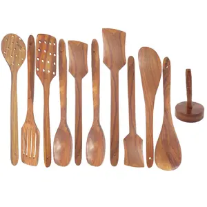Wooden Kitchen Essential Tools Set Of 11