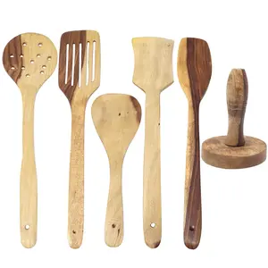 Wooden Kitchen Tool Set Of 6