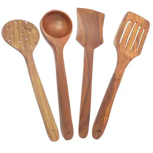 Antique Wooden Handmade Cooking Spoon Set