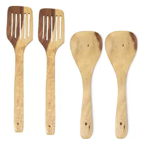 Wooden Handmade Serving And Cooking Spoon Pack Of 4