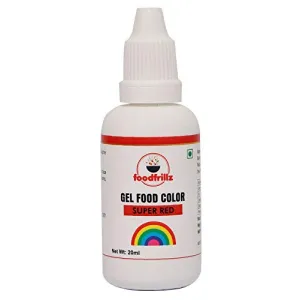 foodfrillz Super Red Food Gel Color 20 ml Finest Colour for CakeCookiesIce CreamsSweets