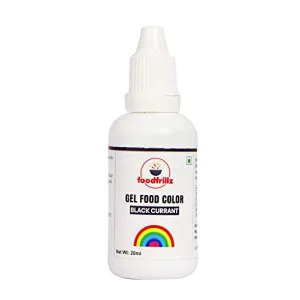 foodfrillz Black Currant (Purple)Food Gel Color 20 ml Finest Colour for CakeCookiesIce CreamsSweets