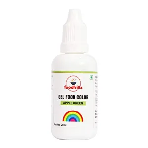 foodfrillz Apple Green Food Gel Color 20 ml Finest Colour for CakeCookiesIce CreamsSweets
