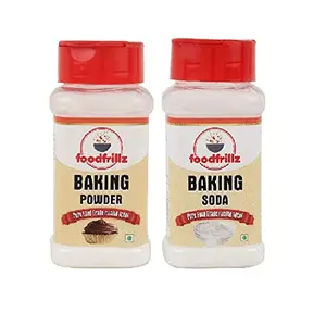 foodfrillz Baking Powder & Baking Soda 230 g (100g+130g) Pack of 2