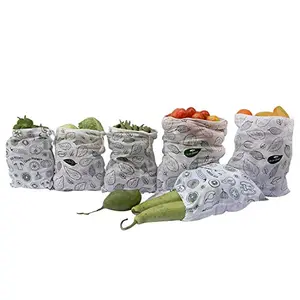 Vegetable and Fruit Storage Bag for Fridge (Set of 6, 2 Large 4 Regular) By Clean Planet