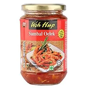 Woh Hup Sambal Oelek Vegetarian Sauce- 320 Gm (11.28 OZ)