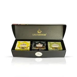 Greenbrrew Colorful Gift Box ( Instant Green Coffee/ Natural, Lemon & Strong Flavors) 6 Sachets Each