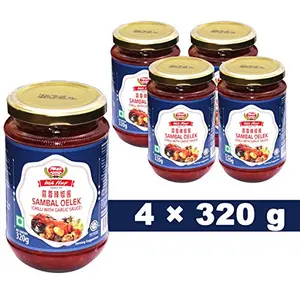 Woh Hup Sambal Oelek Sauce Combo - 320 Gm/Pack-Pack of 4
