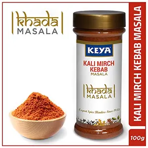 KEYA Khada Masala - Kali Mirch Kebab Khada Masala: Pre-Roasted Coarse Ground Whole Spice Mix