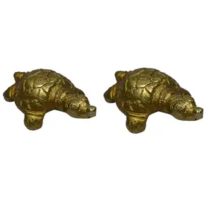 Silkrute Brass Tortoise - Set of 2 (Feng Shui)