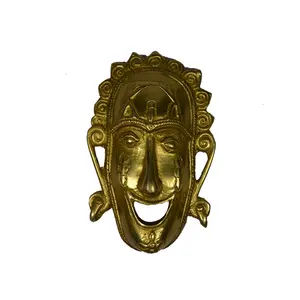 Silkrute Brass Tribal Face Wall Hanging