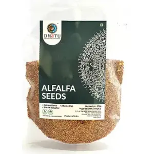 Dhatu Organics Alfalfa Seeds Pure Indian taste cuisine Indian food - Quick cook, good for health200g