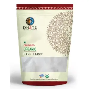 Dhatu Organics Rice flour 100 % best quality Pure Indian taste cuisine Indian food - Quick cook, good for health 500g