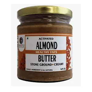 Dhatu Organics Almond creamy natural butter Pure Indian taste cuisine Indian food - Quick cook, good for health 175g