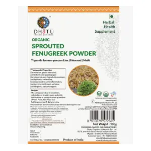 Dhatu Organics Dhatu Organics Organic Fenugreek Powder Pure Indian Taste Cuisine Indian Food - Quick Cook, Good for health100g