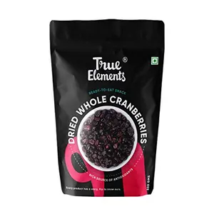 True Elements Whole Cranberry 500g - Cranberries Dry Fruit | Antioxidant Rich Non-GMO Gluten Free & Vegan | Healthy Snack