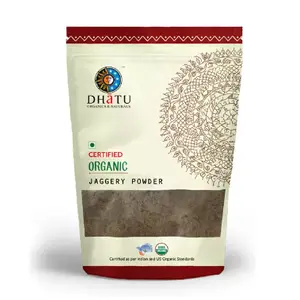Dhatu Organics Jaggery Powder Pure Indian taste cuisine Indian food - Quick cook, good for health500g