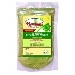 Neminath Herbal Care 100% Natural Neem Leaves (Azadirachta Indica) Powder For Pimple Free Clear Skin Naturally (100Grams)