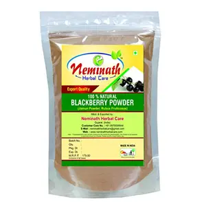 Neminath Herbal Care 100% Natural Blackberry Seeds (Jamun PowderRubus Fruticosus ) Powder (100Grams)