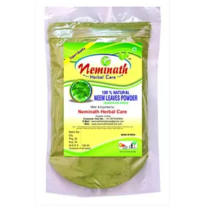 Neminath Neem Powder For Face | 100% Natural Pure and Herbal | (AZADIRACHTA INDICA) Neem Leaves Powder for PIMPLE FREE CLEAR SKIN NATURALLY | 227 Grams - Pack of 1