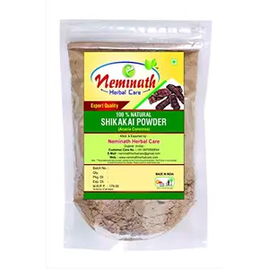 Neminath Herbal Care 100% Natural Shikakai Pods (Acacia Concinna) Powder For Gorgeous Hairs Naturally (100Grams)
