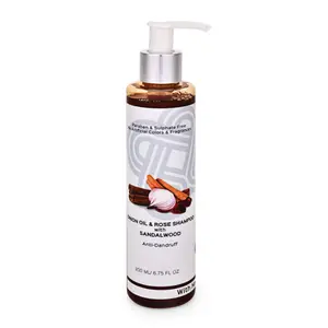 Onion Oil And Rose Hair Cleanser/Shampoo with Neem, Sandalwood , Brahmi, Amla, Bhringraj , Hibiscus & Aloe Vera - Natural Hair Care 200 ML(6.76 OZ)
