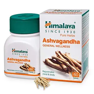 Himalaya Ashvagandha - General Wellness Tablets 60 Tablets | Stress Relief | Rejuvenates Mind & Body