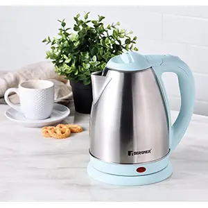 BERGNER 1850W 1.8L Stainless Steel Electric Kettle with Auto Cut Off Feature (Blue) Standard (BG-9692-BL)