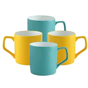 Clay Craft Ceramic Coffee Mugs - Set of 4 Multicolor 230ml