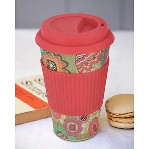 Freelance Bamboo Fibre Eco Travel Mug Water Tumbler Tea Coffee Cup 400 ml Multicolor
